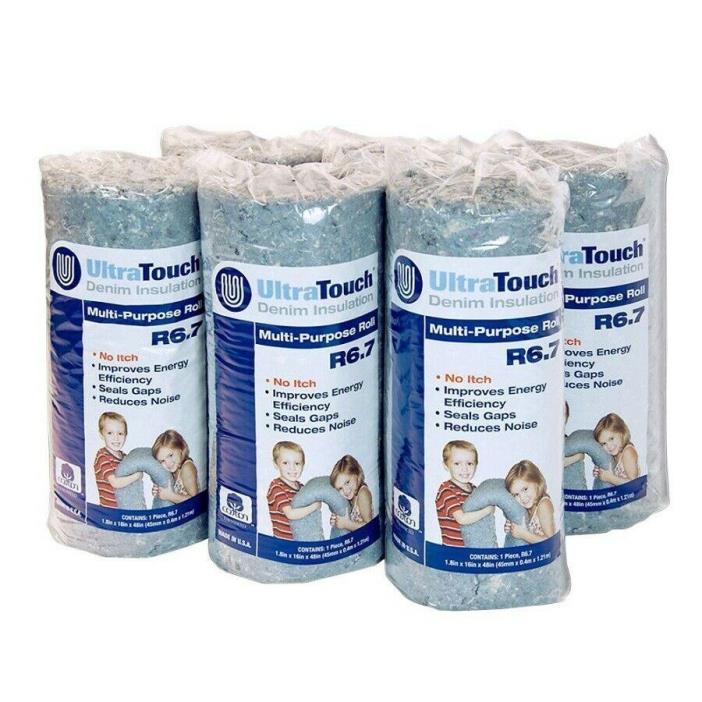 Recycled Cotton Denim House Insulation Roll Sound Acoustic Proofing 6 Pack Rolls