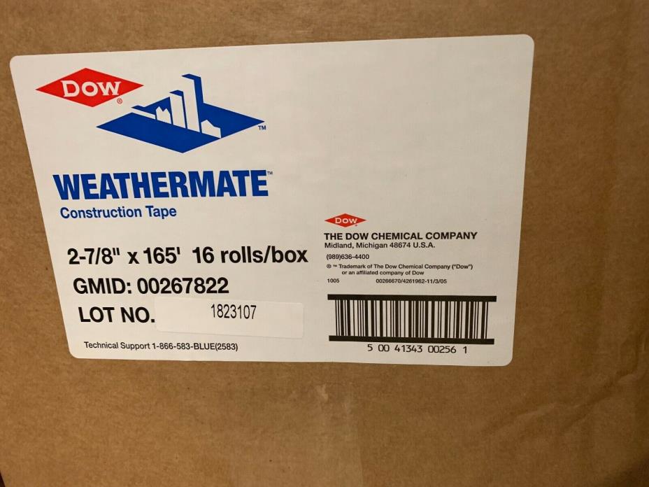 16 Rolls Dow Weathermate Construction Tape 2 7/8x165' - 267822