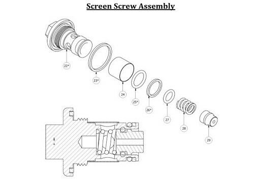 Spray Foam Equipment AP-2 Screen Screw Assembly (Complete Kit)