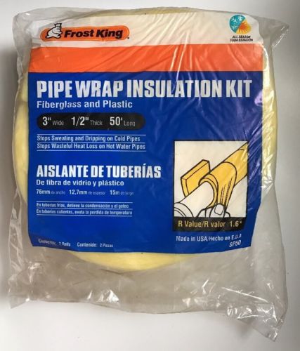 Frost King SP50 Fiberglass And Plastic Pipe Wrap Insulation Kit **Lot Of 4**