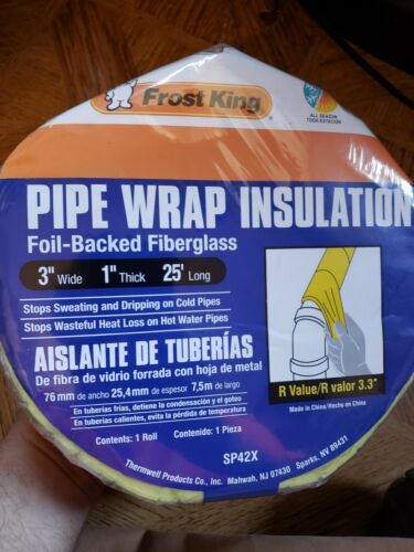 Frost King Foil Backed Fiberglass Pipe Wrap Insulation 3