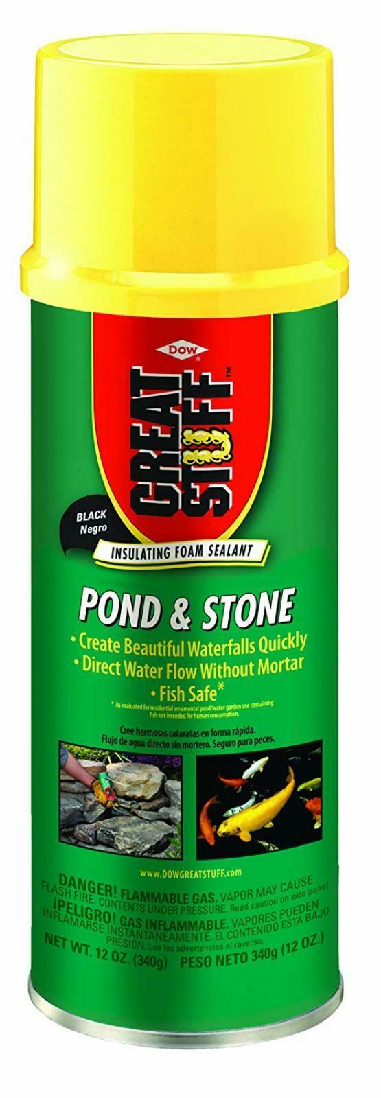 Great Stuff Pond & Stone Insulating Foam Sealant Fish Safe Water-Resistant 12 oz