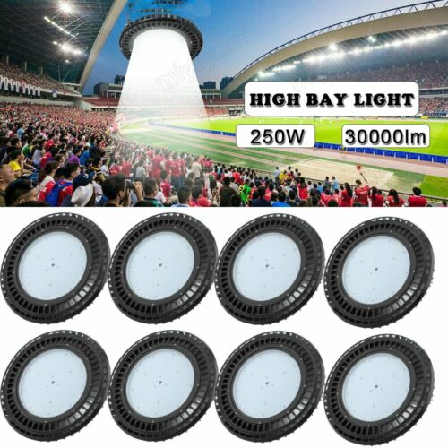 LOT 1-8PCS 150/250W UFO LED High Bay Light Industrial Factory Commerce Light KJ