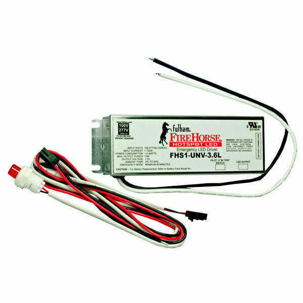 Fulham FHS1-UNV-3.6L Emergency LED driver Universal Voltage Input w/ Output wire