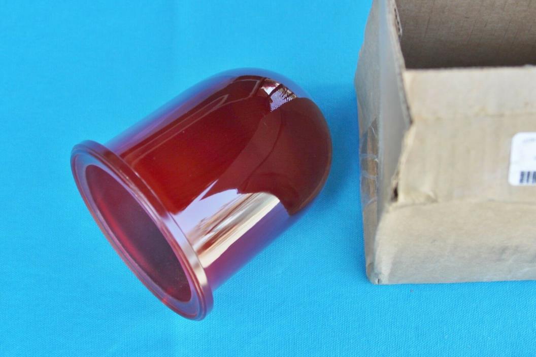 RED GLASS GLOBE INDUSTRIAL LIGHT / LAMP COVER -- 6210009144152 , M16377 / 27-002