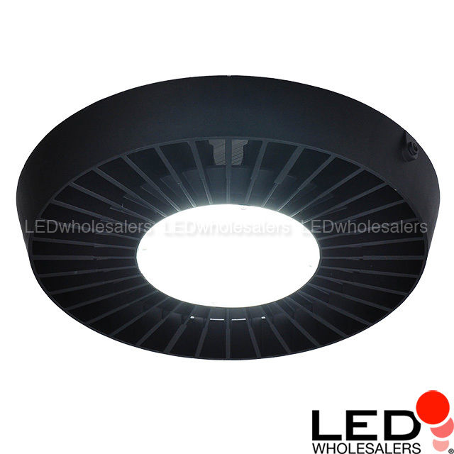 Low Profile Round Pendant 100~200W LED High Bay Light Fixture, Daylight 5000K