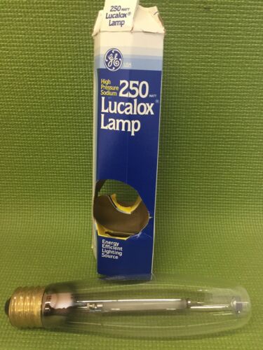New GE  LU400 Lucalox Lamp Clear 250 Watt High Pressure Sodium Bulb (B16)