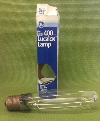 New GE  LU400 Lucalox Lamp Clear 400 Watt High Pressure Sodium Bulb (B16)
