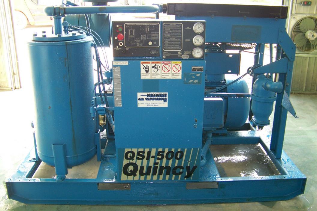 Quincy QSI 500  100 hp. Rotary Screw Air compressor, 1yr.  Airend Warranty