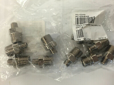 Polyconn PC123NB-62 Nickel Plated Brass Pipe Fittings 3/8