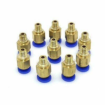 PC4-M6 Straight Fitting 4mm Thread Connector For 3D Printer Pack Of 10 Pcs