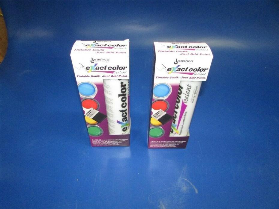 Lot of 2 - 9.5 Fl Oz Sashco Exact Color Sealant Tintable Caulk Kit extkit4-16