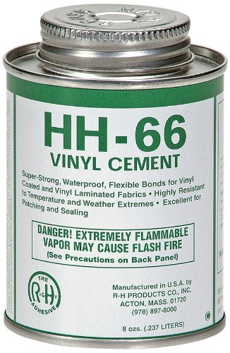 Industrial Strength Vinyl Cement Glue Brush Waterproof Seal Flexible 8 Oz Clear