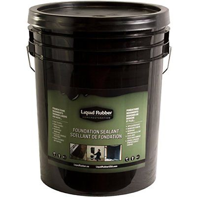 Liquid Rubber Foundation Sealant/Basement Coating - 5 Gallon - Black - Friendly