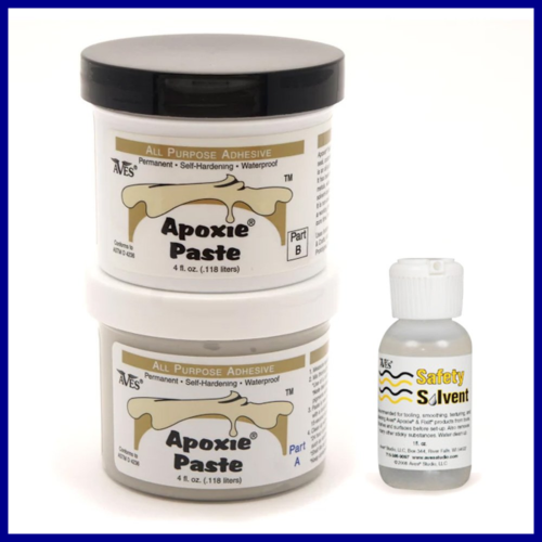 Waterproof Epoxy Putty Adhesive Paste & Safety Solvent Bundle Multipurpose 2 Par
