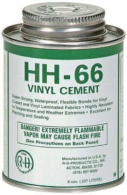 RH Adhesives HH-66 Industrial Strength Vinyl Cement Glue with Brush, 8 oz, Clear