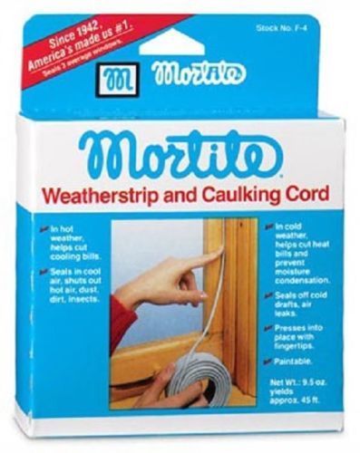 Mortite Weatherstrip And Caulking Cord - 45 Feet - Brown - Made in USA Brand New