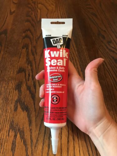 DAP Kwik Seal 5.5oz Clear Kitchen & Bath Adhesive Caulk New (CT)