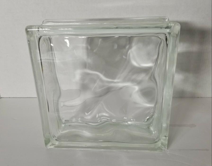 Architectural Clear Glass Block Wavy Square Brick Tile for Window Wall