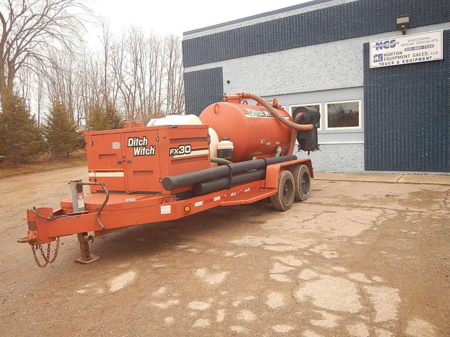 2005 Ditch Witch FX30-800 Gallon Vacuum Trailer w/ Hydro Excavating Pothole