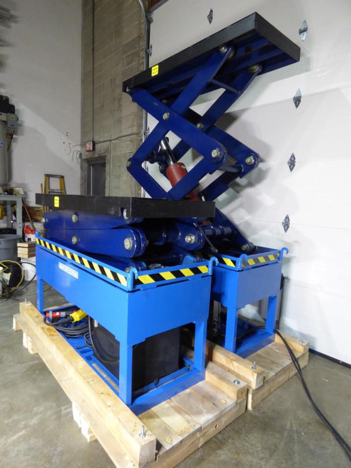 TWO 5 TON HYDRAULIC SCISSOR LIFTS  100