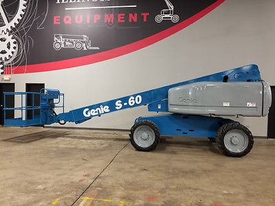 2006 GENIE S60 500LB PNEUMATIC TELESCOPIC BOOM LIFT DEUTZ DIESEL 4X4 AERIAL LIFT