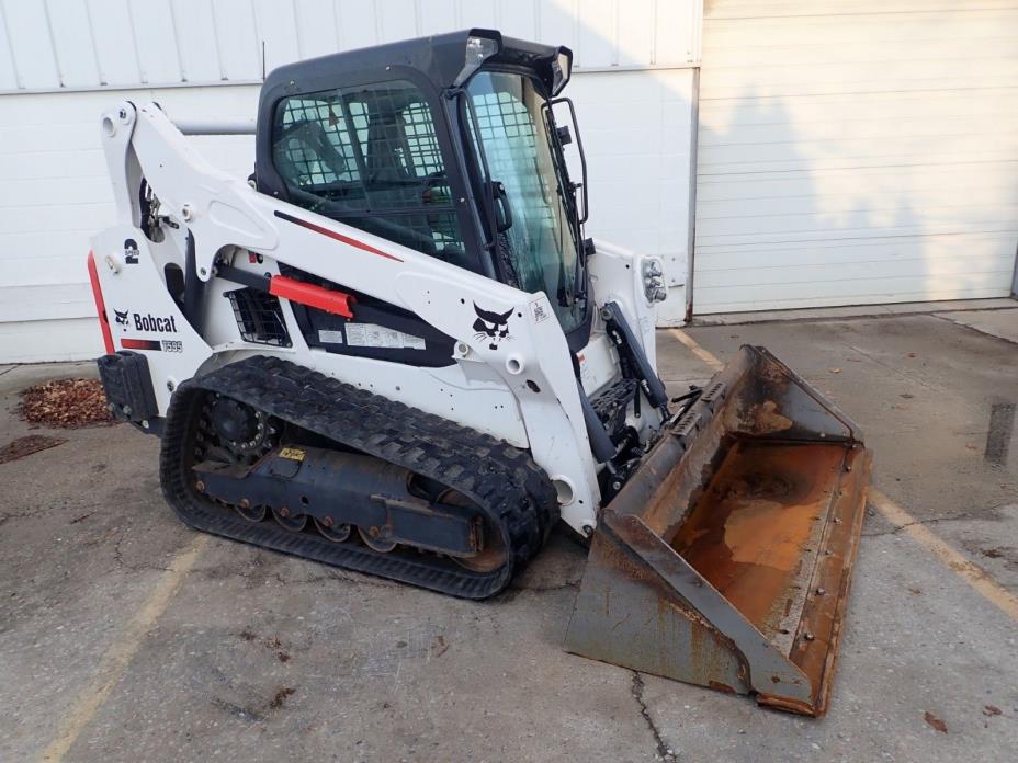 2017 BOBCAT T595 SKID STEER, EROPS, HEAT/AC, 2 SPD, AUX HYDRAULICS, 74 HP DIESEL