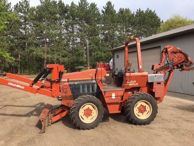 1997 Ditch Witch 7020JD Vibratory Plow with Custom Built Reel Carrier