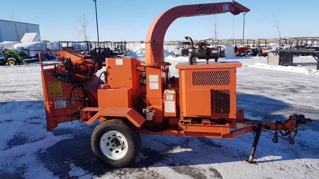 2014 Salsco 810M Wood Chipper, 10 Inch Capacity, Kubota Diesel, 350 Hrs.