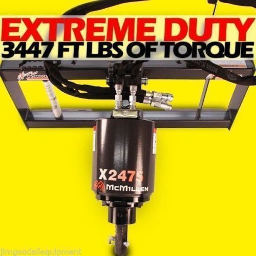 McMillen X2475 Skid Steer Auger,3000PSI Extreme Duty Gear Drive,Special,FreeShip