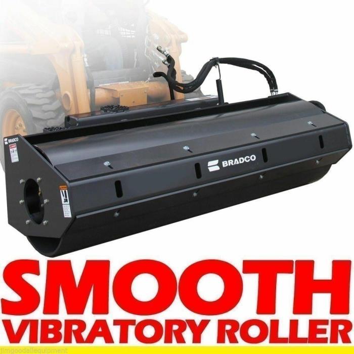 Smooth Vibratory Roller Attachment for Skid Steer Loaders, 48