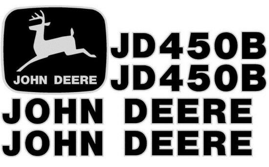John Deere 450B Crawler / Dozer Decals Set JD Stickers Vinyl 3M 450-B Tractor