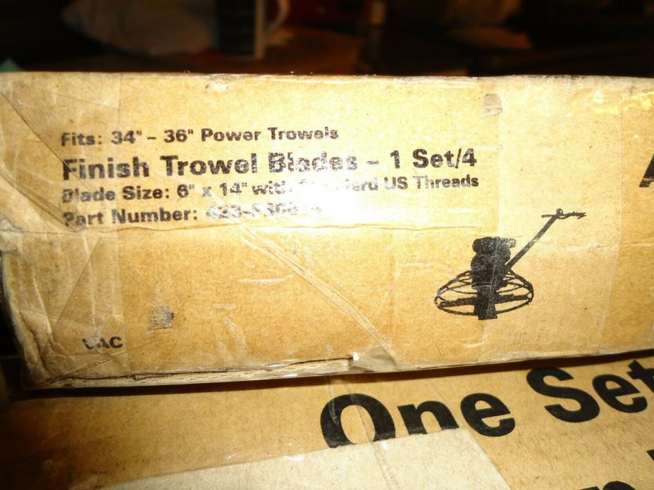 Virginia  Abrasives Power Trowel bolt on Combo Blades 6x14, 1 SET OF 4