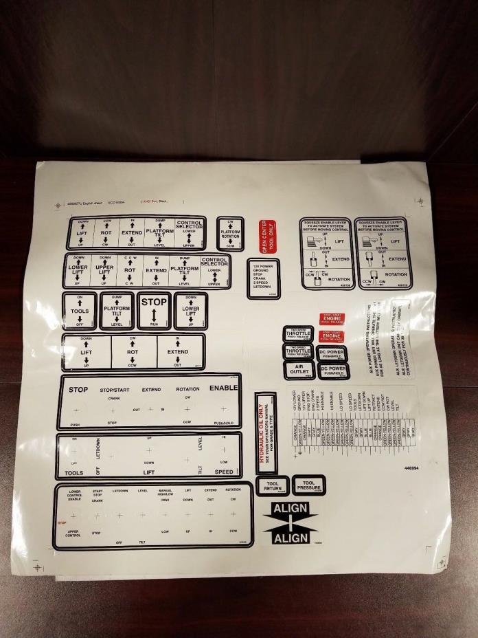 Genuine TEREX T292 Decal Sheet_NEW_458092