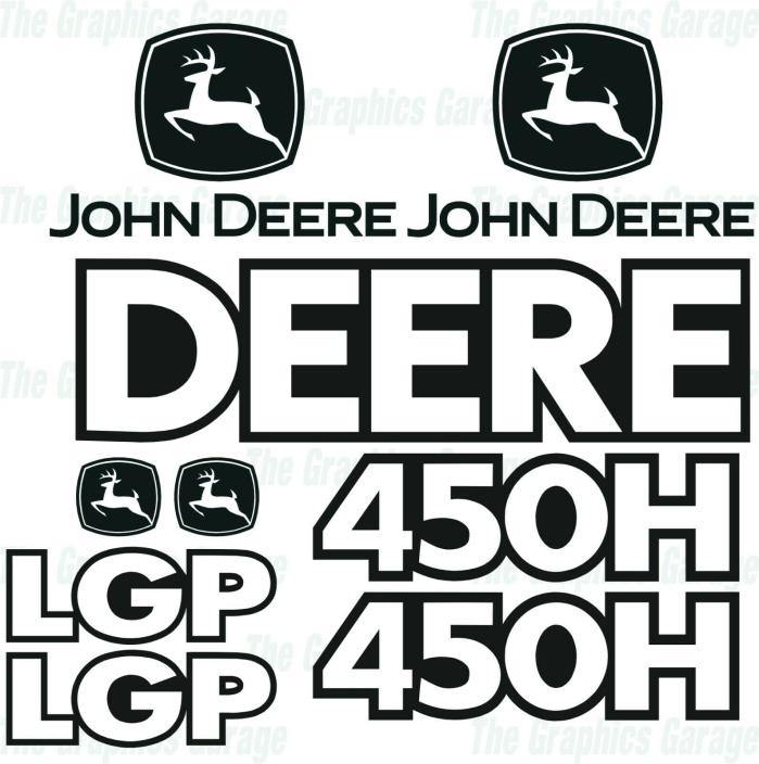 John Deere 450H DOZER DECAL SET