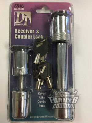 Brand New  TRAILER RECEIVER & COUPLER LOCK SET 5/8