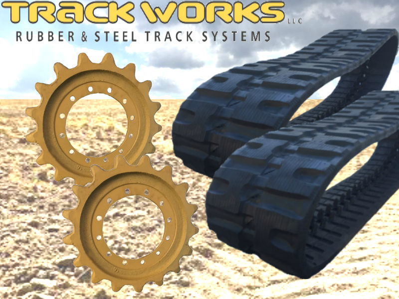 Pair of CAT 279C, 289C, & 299C Rubber Tracks with (2) Sprockets - 450x86x60