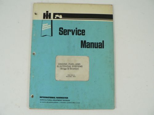 Briggs Stratton Engine Fuel & Electrical Systems Blue Ribbon Service Manual VTG