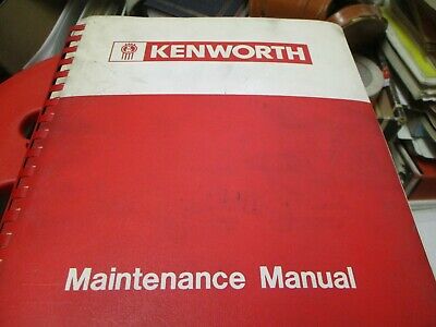 Kenworth Truck Maintenance Manual 1974