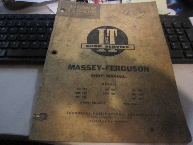 MASSEY FERGUSON MF303 MHF303 MH333 MF404 MHF404 MF406 MH 444 MF1001 MANUAL No 10