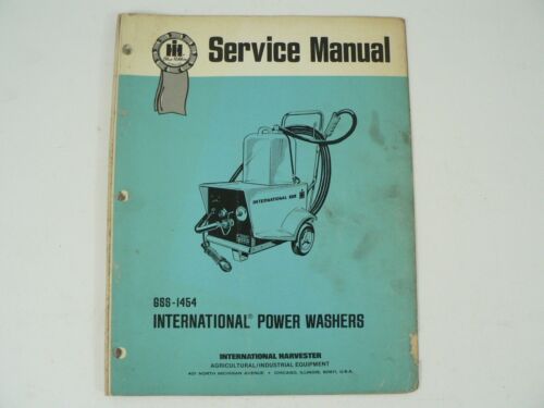 International Harvester Power Washers 250 255 355 Blue Ribbon Service Manual VTG