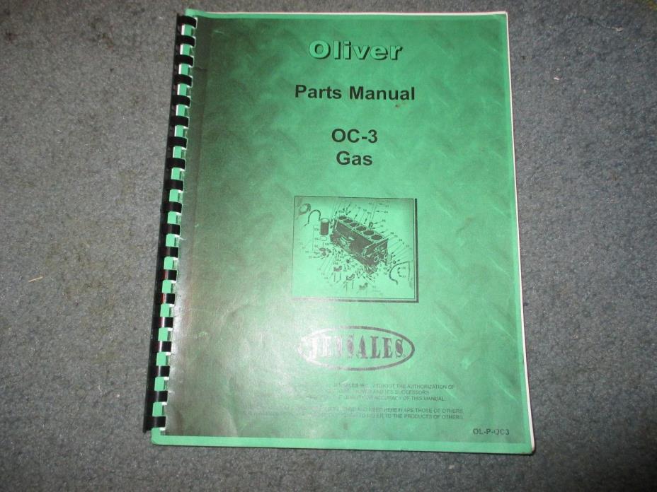 Oliver OC3 Gas Jensales Parts Manual OL-P-OC3