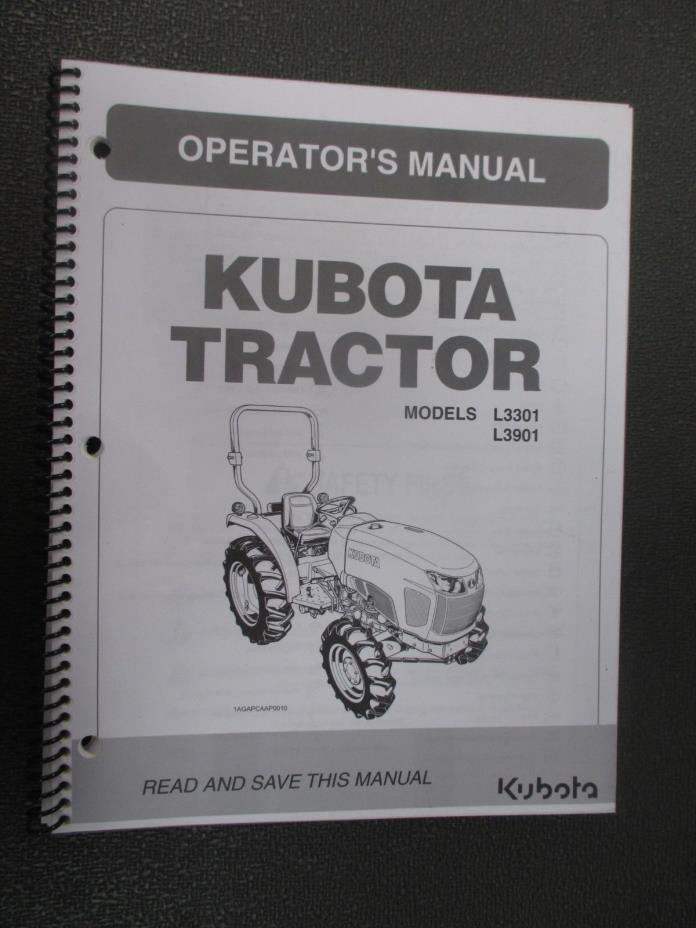 Kubota L3301 L3901 Operators Manual TC620-19711