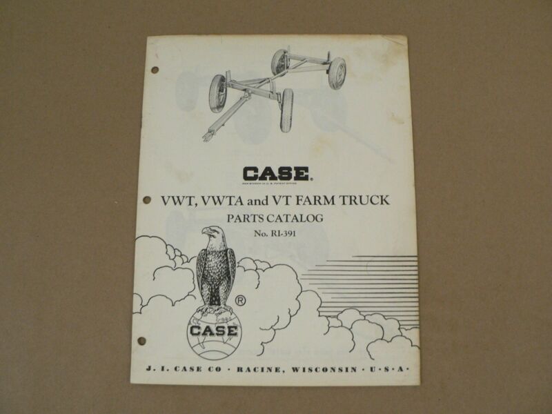 Case VWT VWTA VT Farm Truck Parts Catalog Service Repair List 1959 No RI 391