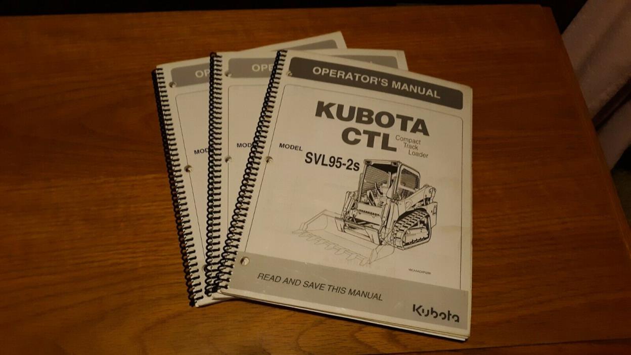 Kubota SVL95-2S Compact Track Loader Operator's Manual V0631-58115
