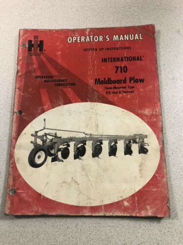 IH International 710 Moldboard Plow Operators Manual