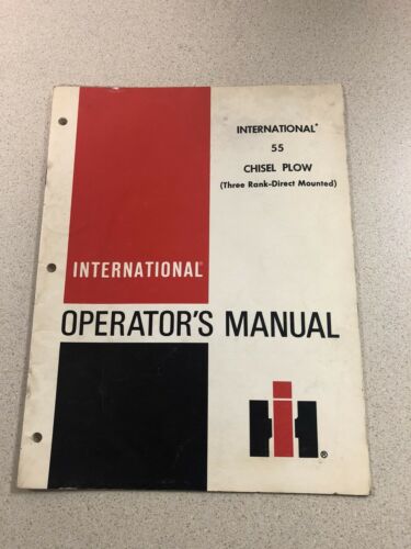 IH International 55 Chisel Plow Operators Manual