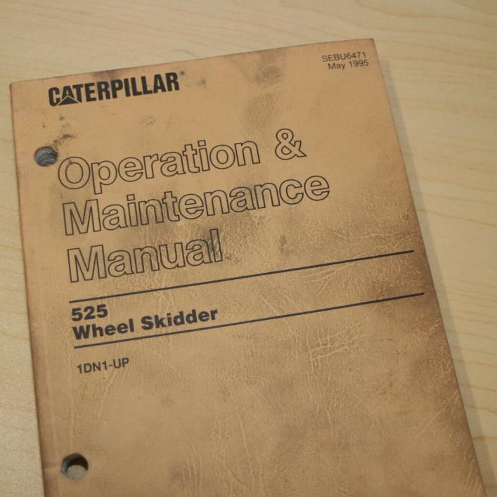 CAT Caterpillar 525 Wheel Skidder Owner Operation Manual operator log book guide