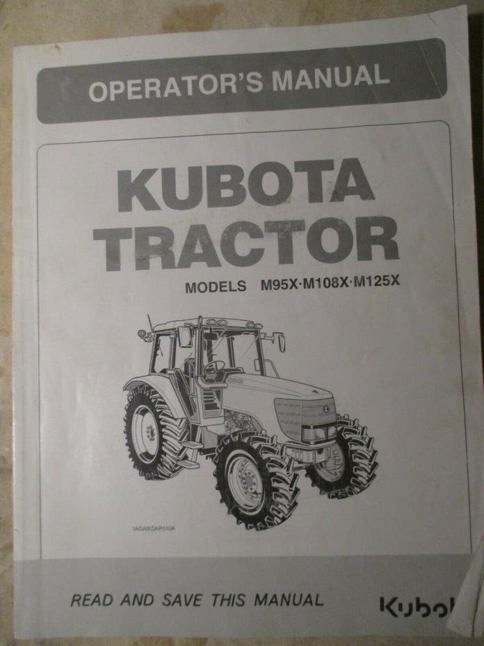 Kubota M95X M108X M125X Operators Manual 3P105-99714
