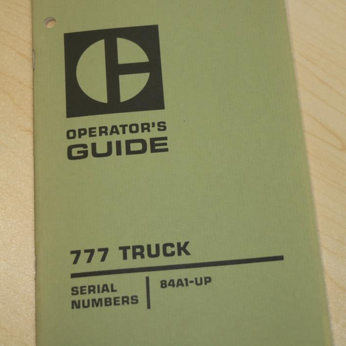 CAT Caterpillar 777 Truck Operation Owner Operator Manual Guide Book rear dump